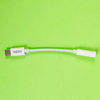 Gizzu USB Type-C - 3,5 mm AUX heliadapter - valge