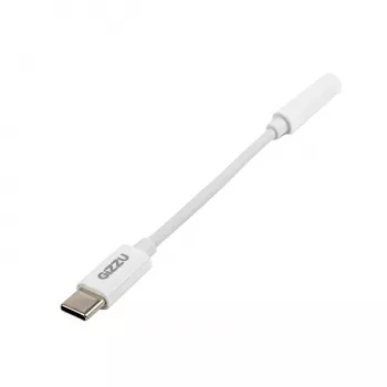 Gizzu USB Type-C - 3,5 mm AUX heliadapter - valge