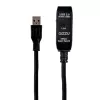 Gizzu USB3.0 aktiivne pikenduskaabel 10m – 5Gbps SuperSpeed repiiterkaabel signaalivõimendiga, USB-A isane emasele, siin-toitega valikulise DC-pordiga, must