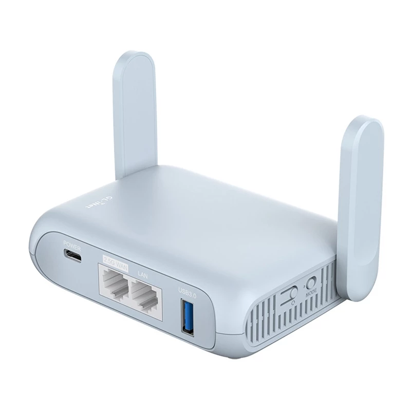 GL.iNet Beryl AX GL-MT3000 taskusse mahtuv Wi-Fi 6 reisi-ruuter, AX3000 kahesageduslik, 2.5G WAN, 1G LAN, USB 3.0, OpenWrt, VPN, WireGuard, OpenVPN, WPA3, AdGuard Home