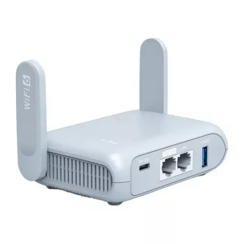 GL.iNet Beryl AX GL-MT3000 taskusse mahtuv Wi-Fi 6 reisi-ruuter, AX3000 kahesageduslik, 2.5G WAN, 1G LAN, USB 3.0, OpenWrt, VPN, WireGuard, OpenVPN, WPA3, AdGuard Home
