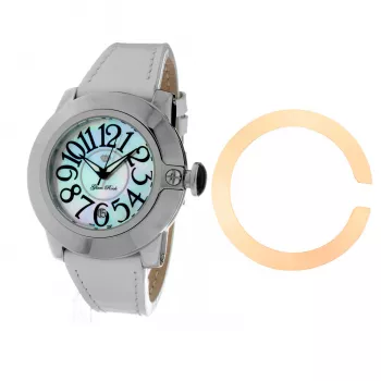 GLAM ROCK Naiste Kell GR32050 44mm Šveitsi Kvartskronograaf Valge Silikoonrihm