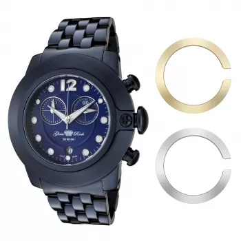 GLAM ROCK Naiste Kell GR32161 (44mm) - Valge Keraamiline Šveitsi Kvarts
