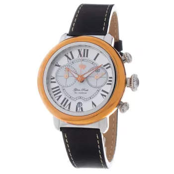 GLAM ROCK Naiste Kell GR77123 40mm Šveitsi Kvarts Valge Nahk