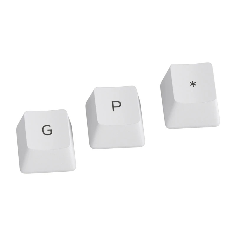 Glorious GPBT Keycaps - 115 PBT-klahvi, ISO, ES paigutus, Arctic White