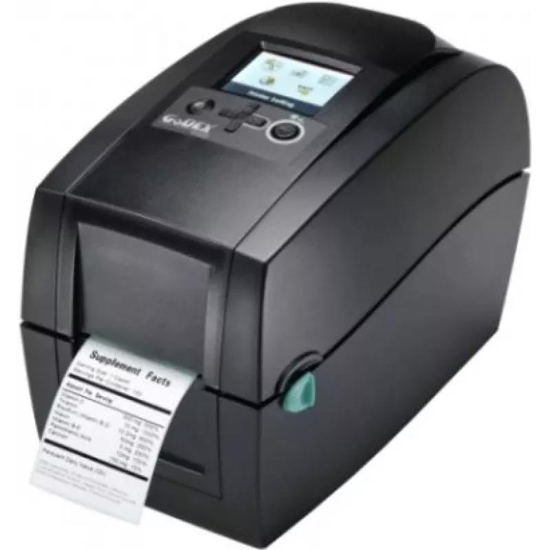 Godex RT230i Direct Thermal / Thermal Transfer Label Printer - 300 x 300 DPI - LCD - Wired - Black