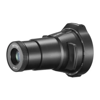 GODOX AK-R21 Projektsioonikinnitus ümarpealistele välkudele 65mm objektiiviga, 8 goboga, värvifiltritega, magnetkinnitusega