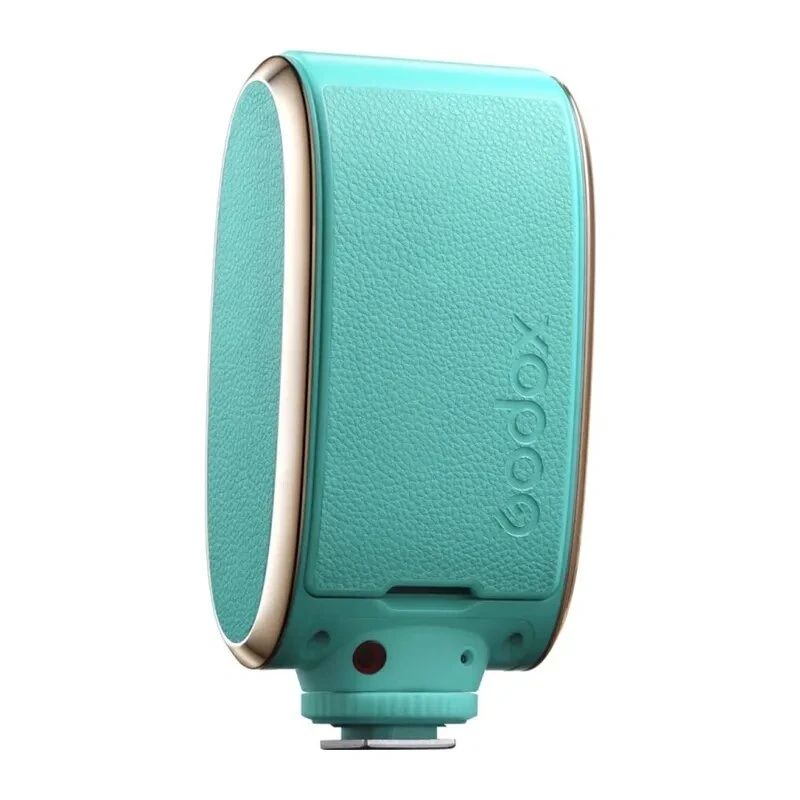 GODOX LUX Senior välk (roheline) retrovälk kaamerale automaat-/käsirežiimiga, sisseehitatud aku, OLED-ekraan, kokkupandav reflektor