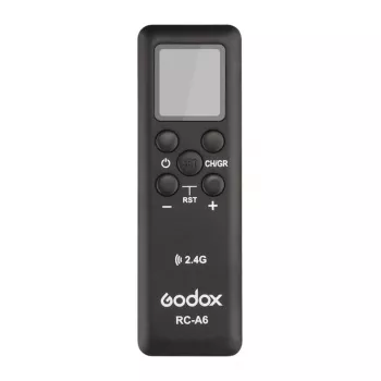 Godox RC-A6 juhtmevaba kaugjuhtimispult LED-videotuledele – 2,4 GHz, 16 kanalit, 6 gruppi, LCD-ekraan