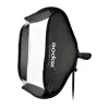 Godox SFGV8080 80x80cm hõbedane võrguga softbox Bowensi kinnitusega, 40° võrk, sisemine ja välimine hajuti, kiirpaigaldus