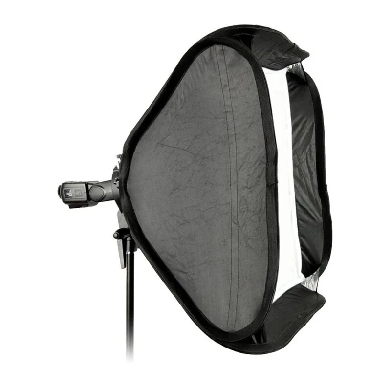 Godox SFUV5050 kokkupandav ruudukujuline softbox 50x50cm S-tüüpi kinnitusega, hõbedane sisemus, eemaldatavad hajutid ja kandekott