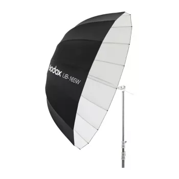 GODOX UB-165W 165cm paraboolne peegeldav vihmavari 16 hõbedase ribiga ja kandekotiga