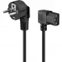 Goobay 51320 toitekaabel, Schuko pistik (nurkne) IEC C13 pesasse, must, 5 m