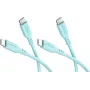 Goobay komplekt 2x USB-C silikoonkaabel, 1,5 m, türkiissinine (81248)