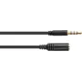 Good Connections 3,5 mm 4-pooluseline TRRS heliprodukti pikenduskaabel, isane emasele, 1,5 m, must AS-35V4B15