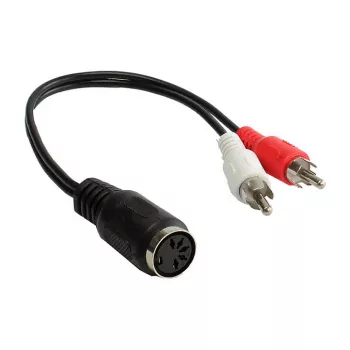 Good Connections heliadapter 5-kontaktiline DIN-pistik 2x RCA-pistikule - 0,2m
