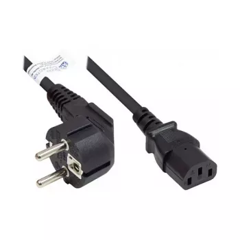 Good Connections Schuko kuni IEC C13 toitekaabel, nurga all pistik, 1,5 m, must