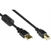 Good Connections USB 2.0 kaabel A–B ferriitsüdamikuga, kullatud, must, 1m