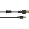 Good Connections USB 2.0 kaabel A–B ferriitsüdamikuga, kullatud, must, 1m