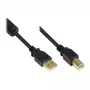 Good Connections USB 2.0 kaabel A–B ferriitsüdamikuga, kullatud, must, 1m