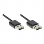 Good Connections USB 2.0 High-Speed EASY kaabel A kuni A, must, 1m (2212-EU010)