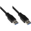 Good Connections USB 3.0 kaabel, Type-A isane - Type-A isane, must, 0,5 m 2712-S005