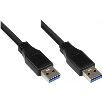 Good Connections USB 3.0 kaabel, Type-A isane - Type-A isane, must, 0,5 m 2712-S005