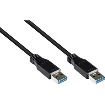 Good Connections USB 3.0 kaabel, Type-A isane - Type-A isane, must, 0,5 m 2712-S005