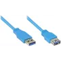 Good Connections USB 3.0 pikenduskaabel Type-A isane - Type-A emane, sinine, 1,8 m 2711-B02