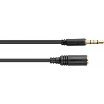 GoodConnections 3,5 mm 4-pooluseline TRRS helipikkenduskaabel, isane emasele, 3 m, must AS-35V4B3