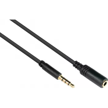 GoodConnections 3,5 mm 4-pooluseline TRRS helipikkenduskaabel, isane emasele, 3 m, must AS-35V4B3