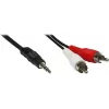 GoodConnections 3,5 mm stereo pistik 2x RCA isane helikaabel 2,5 m must AS-352C
