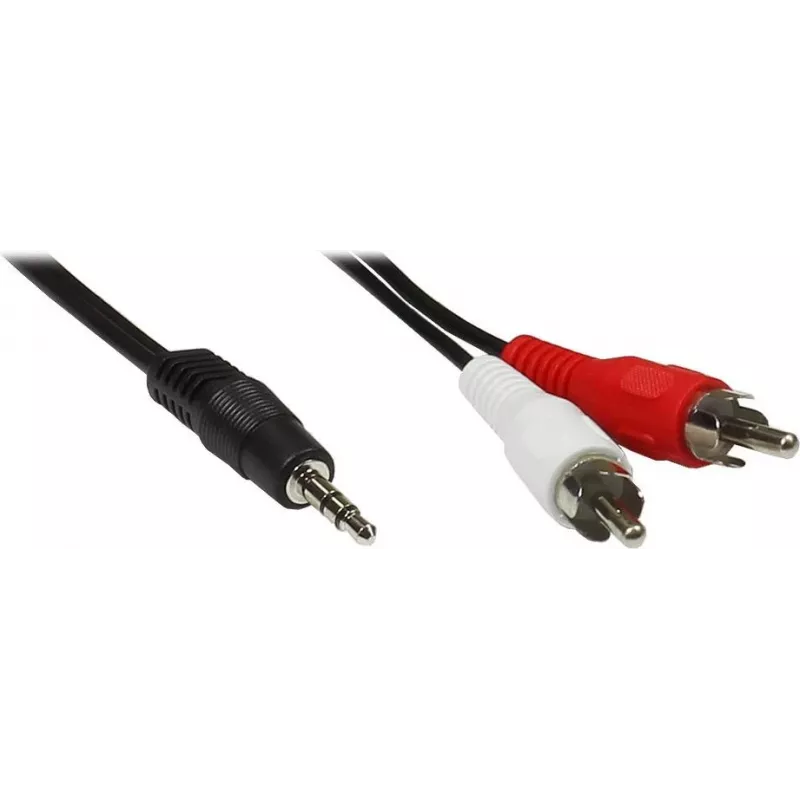 GoodConnections 3,5 mm stereo pistik 2x RCA isane helikaabel 2,5 m must AS-352C