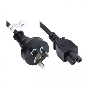 GoodConnections AC-toitekaabel - Austraalia pistik IEC C5 ristikulehele, 1,8 m, must