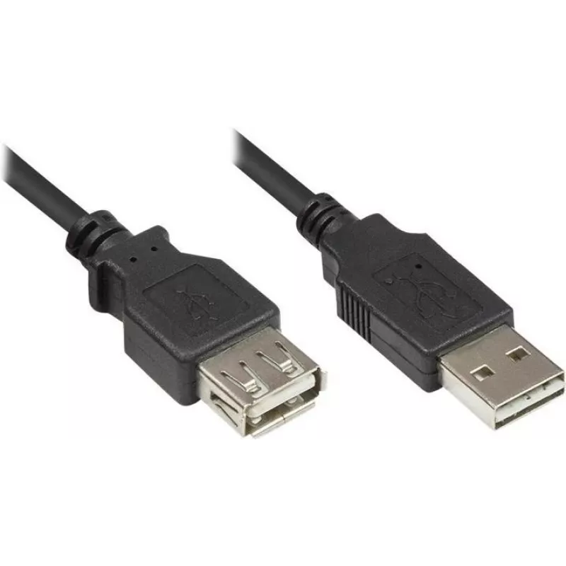 GoodConnections Alcasa 2511-EU01 USB 2.0 pikenduskaabel, USB-A isane emasesse, 1,8 m, must