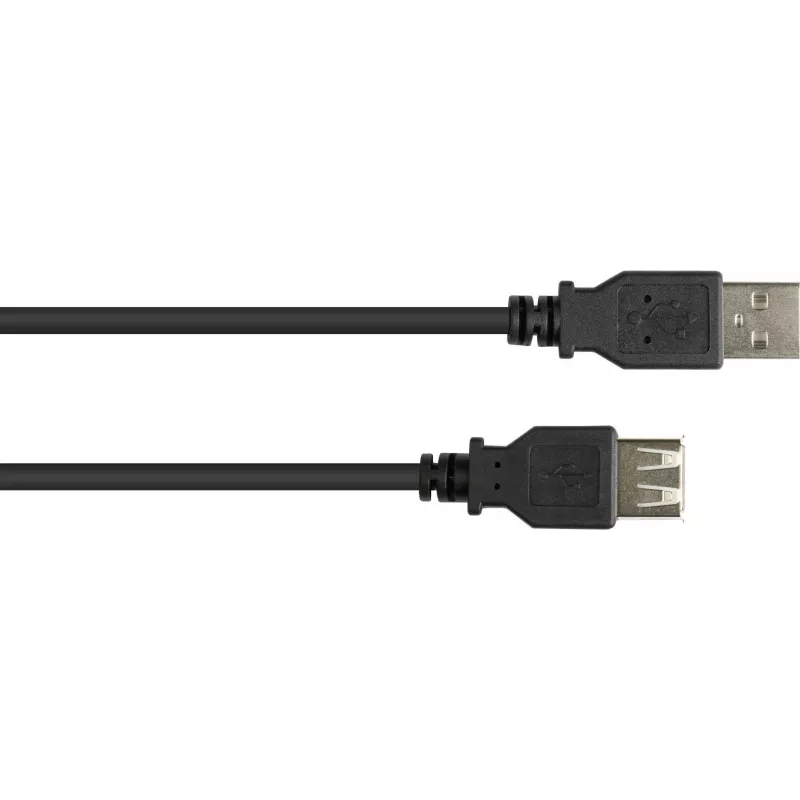 GoodConnections Alcasa 2511-EU01 USB 2.0 pikenduskaabel, USB-A isane emasesse, 1,8 m, must