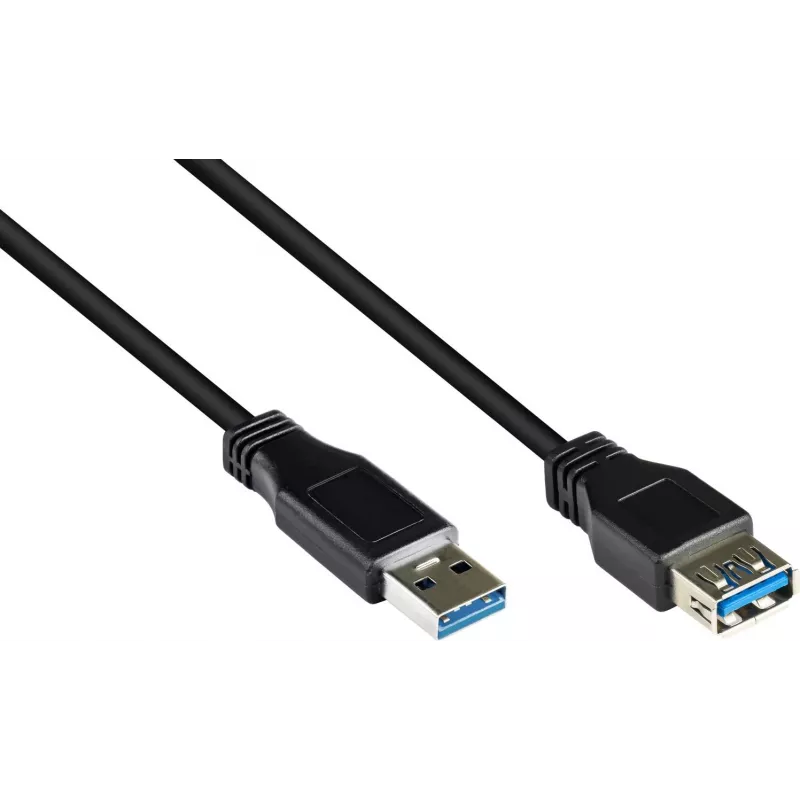 GoodConnections Alcasa 2711-S005 USB 3.1 Gen 1 pikenduskaabel – USB-A isane emasele, 0,5 m, must