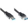 GoodConnections Alcasa 2711-S005 USB 3.1 Gen 1 pikenduskaabel – USB-A isane emasele, 0,5 m, must