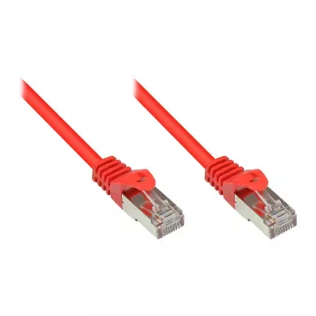 GoodConnections Alcasa Cat5e RJ-45 Patch-kaabel, 0,15 m, punane, kullatud pistikutega