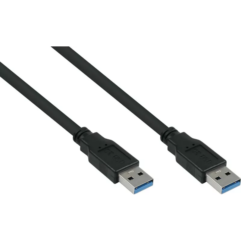 GoodConnections Alcasa UK30P-AA-030S USB 3.2 Gen 1 kaabel – USB-A kuni USB-A, 3 m, must