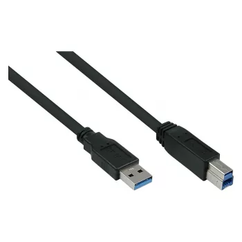 GoodConnections Alcasa UK30P-AB-005S USB 3.2 Gen 1 kaabel, USB-A USB-B-le, 0,5 m, must