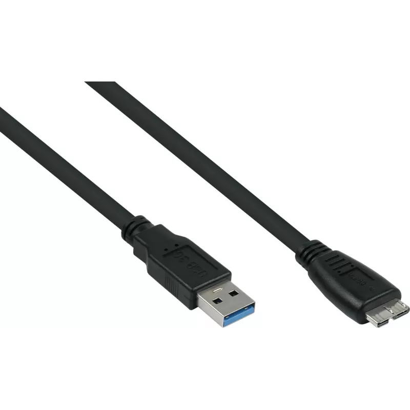 GoodConnections Alcasa UK30P-AMB-005S USB 3.2 Gen 1 kaabel, USB-A - Micro-B, 0,5 m, must