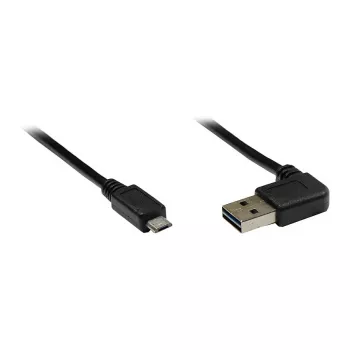 GoodConnections Alcasa USB 2.0 A - Micro-B kaabel 2m, nurga all, kullatud
