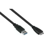 GoodConnections Alcasa USB 3.2 Gen 1 kaabel, USB-A - Micro-B, 3 m, must UK30P-AMB-030S