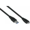 GoodConnections Alcasa USB 3.2 Gen 1 kaabel, USB-A – Micro-USB B, 1 m, must