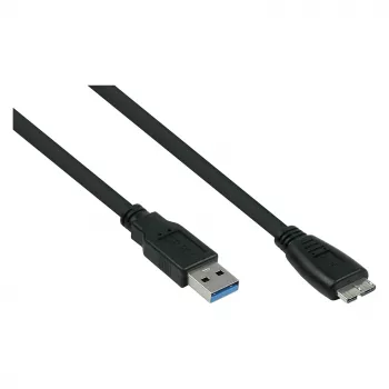 GoodConnections Alcasa USB 3.2 Gen 1 kaabel, USB-A – Micro-USB B, 1 m, must