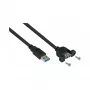 GoodConnections Alcasa USB 3.2 Gen 1 pikenduskaabel, USB-A isane USB-A isane, 2 m, must