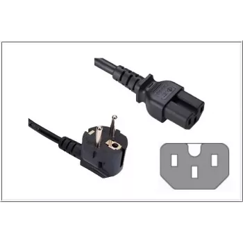 GoodConnections nurga all Schuko to IEC C15 toitekaabel, 1,8m, must, 10A/250V, H05VV-F, kuumustingimustele 1501-18