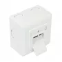 GoodConnections Cat.6 võrgupistikupesa, 2xRJ45, varjestatud, pinnale paigaldatav, vertikaalne kaabli sisenemine, signaalvalge RAL9003 (GC-N0026)