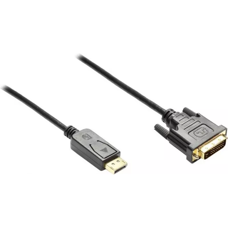 GoodConnections DisplayPort to DVI-D 24+1 ühenduskaabel - 24K kullatud kontaktid - OFC - Must - 5m